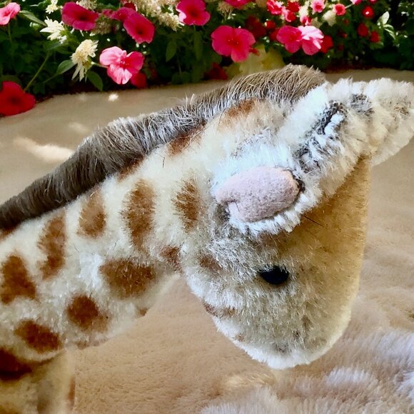 Vintage Steiff Giraffe Mohair Plush 11" Missing Button & Tag - Picture 4 of 13